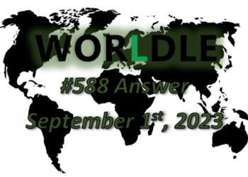 Daily Worldle 588 Answers - September 1st 2023
