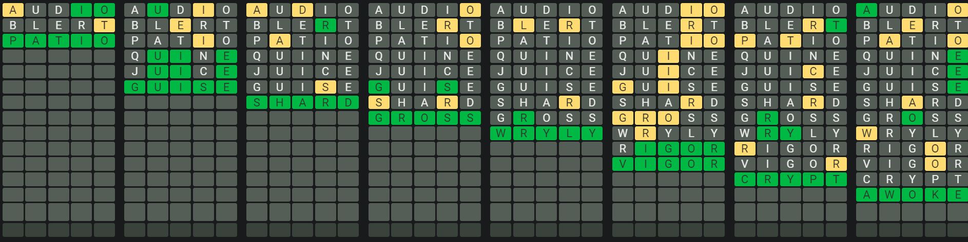 Daily Octordle 584 Sequence Answer - September 3rd 2023