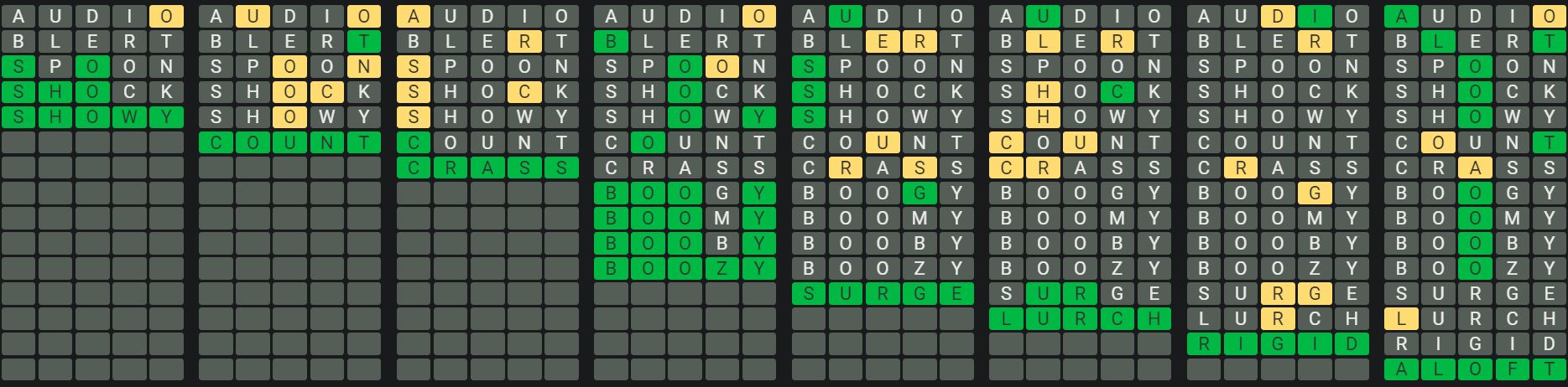 Daily Octordle 585 Sequence Answer - September 4th 2023