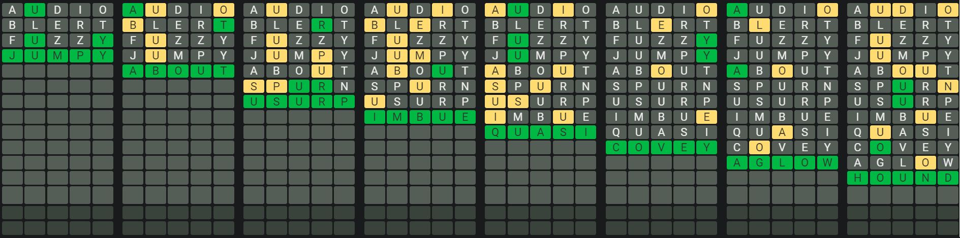Daily Octordle 586 Sequence Answer - September 5th 2023