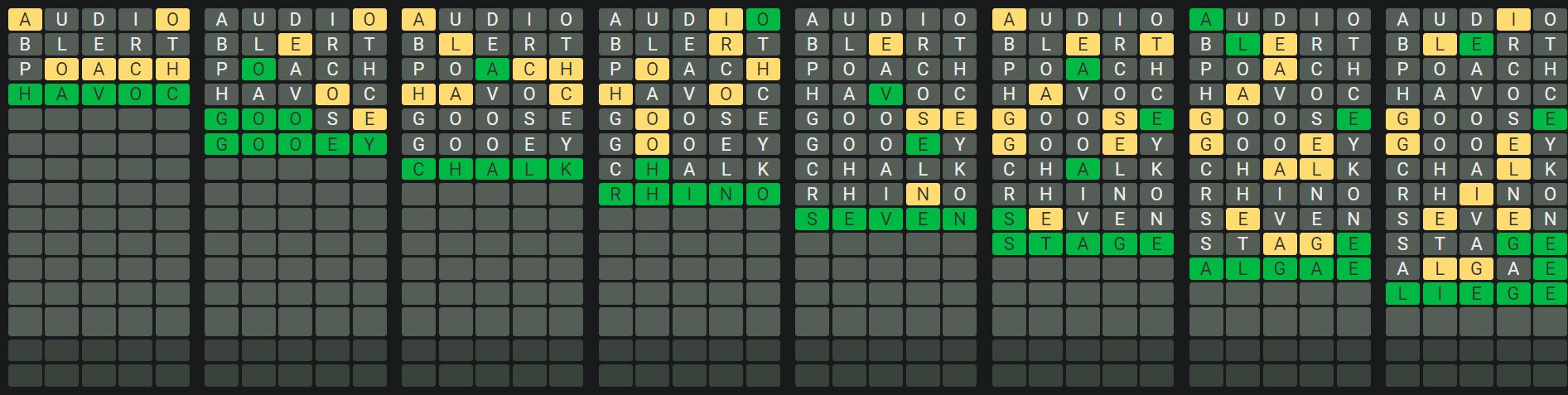 Daily Octordle 587 Sequence Answer - September 6th 2023