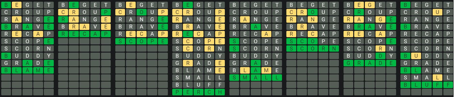 Daily Octordle 588 Rescue Answer - September 4th 2023