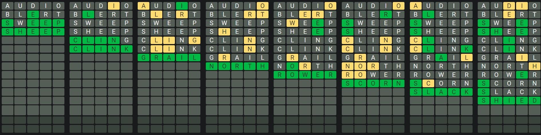 Daily Octordle 594 Sequence Answer - September 10th 2023