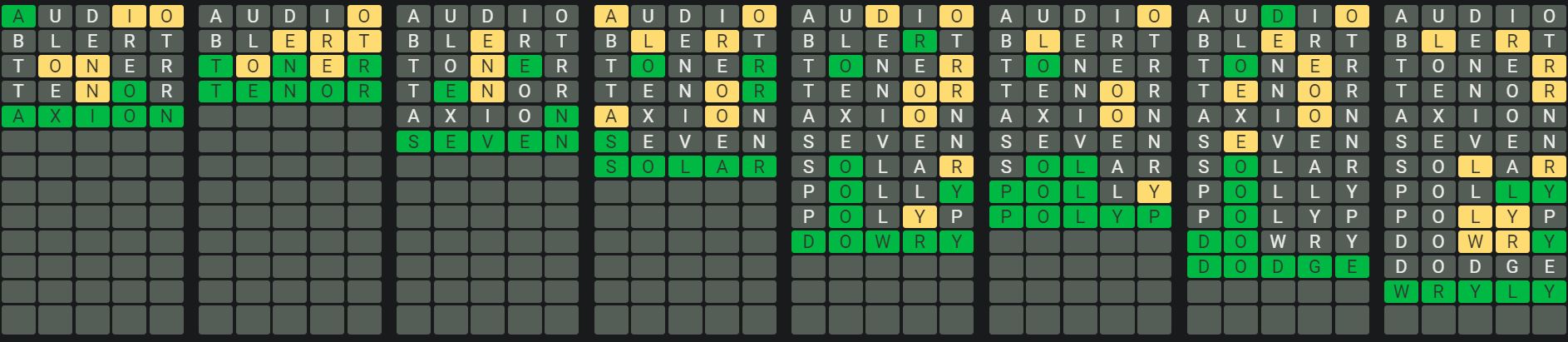 Daily Octordle Answer 587 - September 3rd 2023