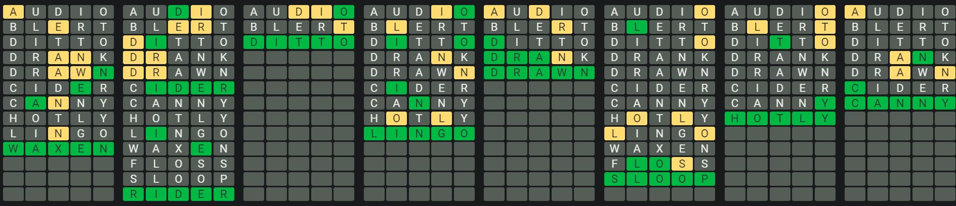 Daily Octordle Answer 589 - September 5th 2023