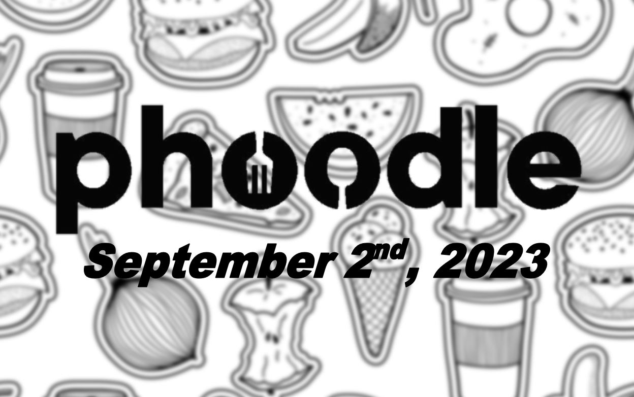 Daily Phoodle - 2nd September 2023