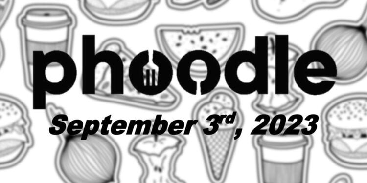 Daily Phoodle - 3rd September 2023