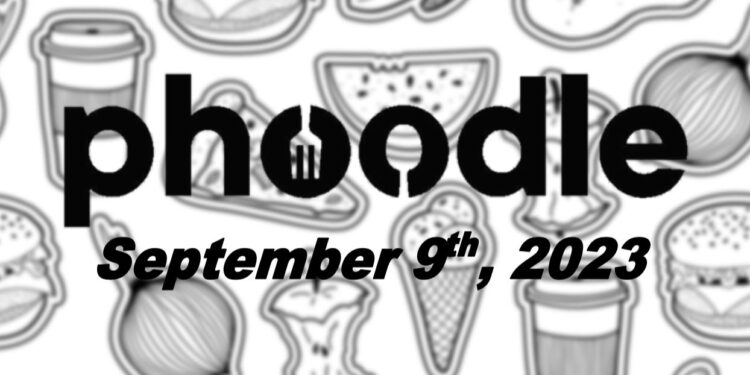 Daily Phoodle - 9th September 2023