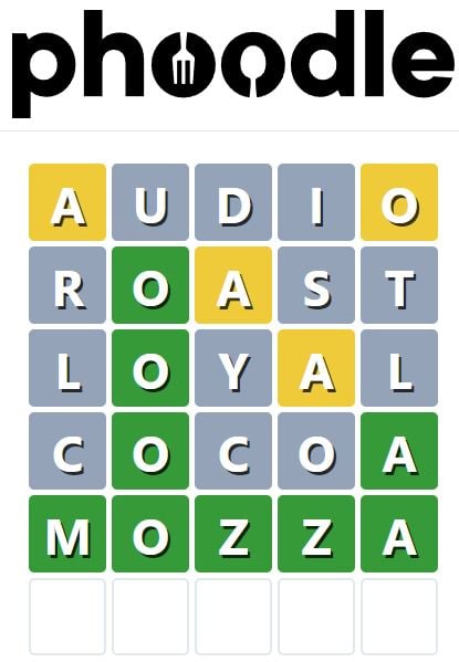 Daily Phoodle Answer 488 - 8th September 2023
