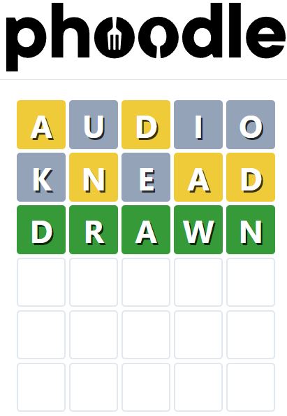 Daily Phoodle Answer 489 - 9th September 2023