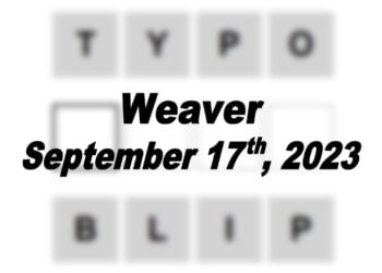 Daily Weaver Answers - 17th September 2023