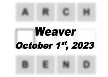 Daily Weaver Answers - 1st October 2023