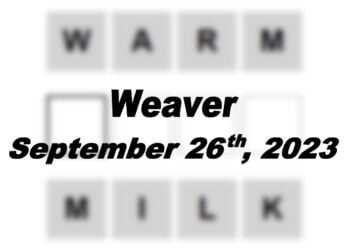 Daily Weaver Answers - 26th September 2023