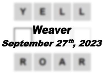 Daily Weaver Answers - 27th September 2023