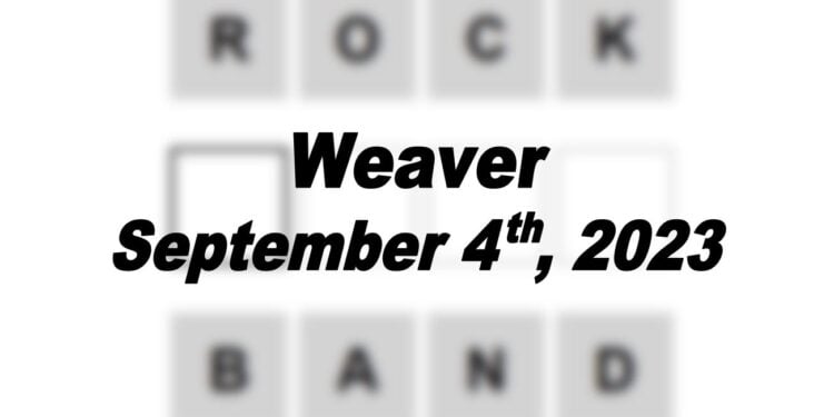 Daily Weaver Answers - 4th September 2023