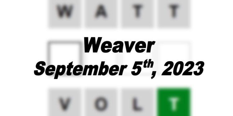 Daily Weaver Answers - 5th September 2023