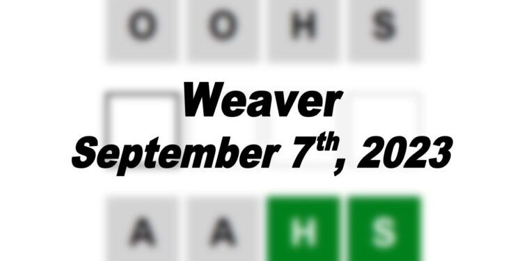 Daily Weaver Answers - 7th September 2023