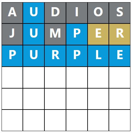 Daily Word Hurdle #1189 Morning Answer - 4th September 2023