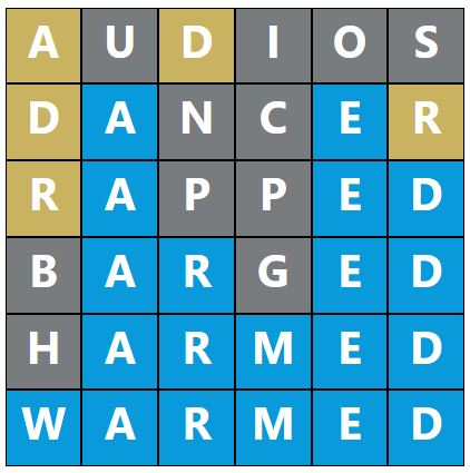 Daily Word Hurdle #1190 Afternoon Answer - 4th September 2023