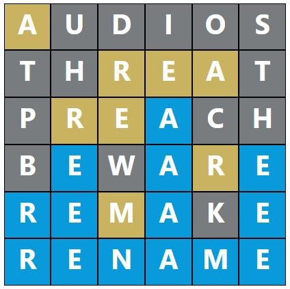 Daily Word Hurdle #1200 Afternoon Answer - 9th September 2023