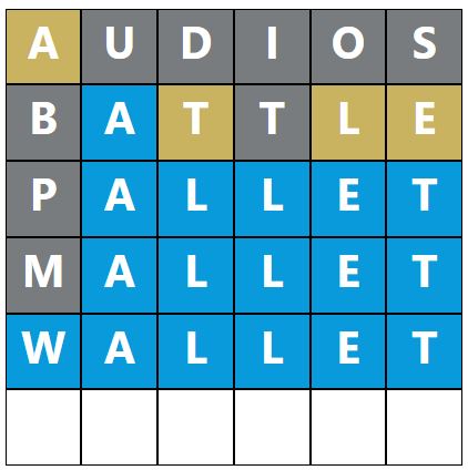 Daily Word Hurdle #1206 Afternoon Answer - 12th September 2023