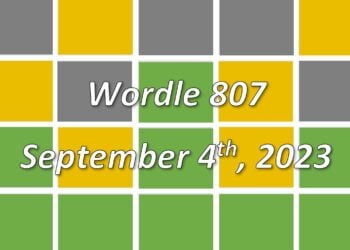 Daily Wordle 807 - 4th September 2023
