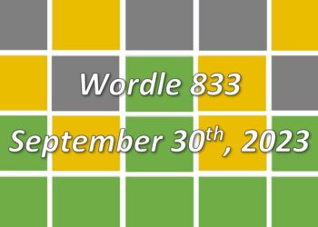 Daily Wordle 833 - 30th September 2023