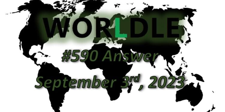 Daily Worldle 590 Answers - September 3rd 2023