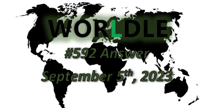Daily Worldle 592 Answers - September 5th 2023
