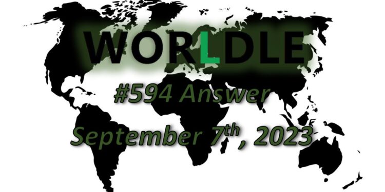 Daily Worldle 594 Answers - September 7th 2023