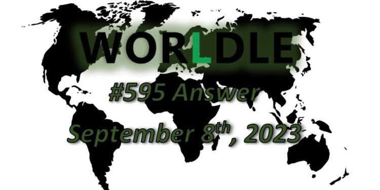 Daily Worldle 595 Answers - September 8th 2023
