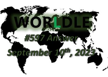 Daily Worldle 597 Answers - September 10th 2023