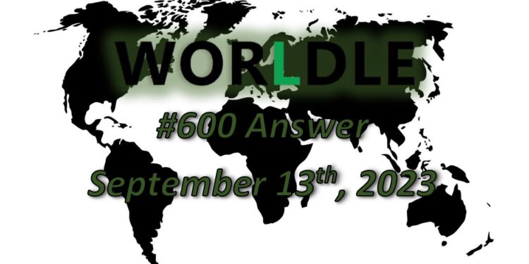Daily Worldle 600 Answers - September 13th 2023