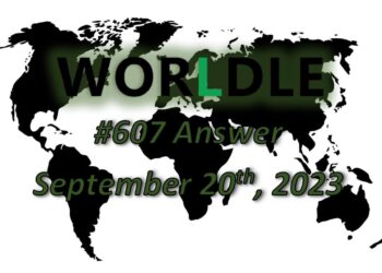 Daily Worldle 607 Answers - September 20th 2023