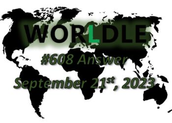 Daily Worldle 608 Answers - September 21st 2023