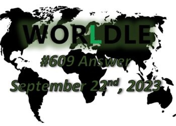 Daily Worldle 609 Answers - September 22nd 2023