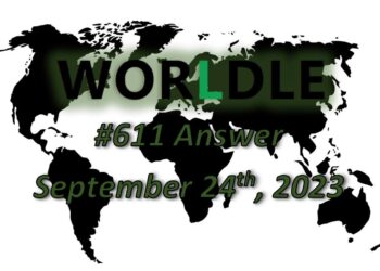 Daily Worldle 611 Answers - September 24th 2023