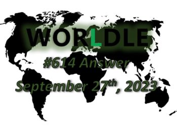 Daily Worldle 614 Answers - September 27th 2023