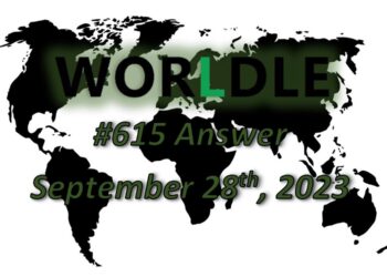 Daily Worldle 615 Answers - September 28th 2023