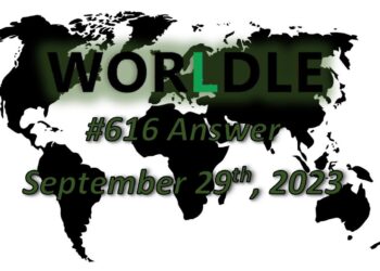 Daily Worldle 616 Answers - September 29th 2023