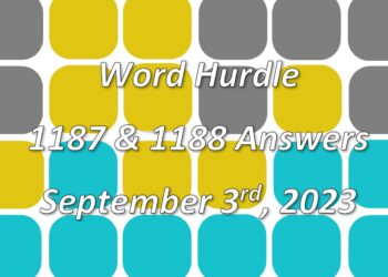 Word Hurdle #1187 & #1188 - 3rd September 2023