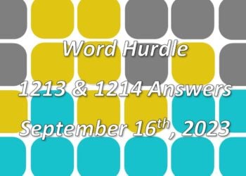 Word Hurdle #1213 & #1214 - 16th September 2023