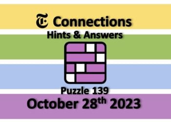 Daily NYT Connections 139 Answers - October 28th 2023