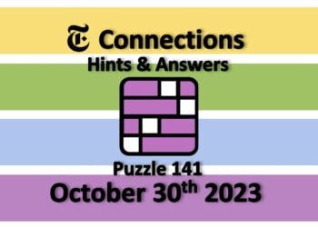 Daily NYT Connections 141 Answers - October 30th 2023