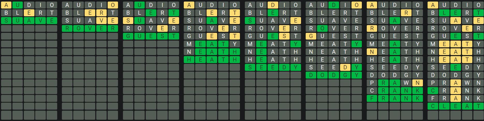Daily Octordle 626 Sequence Answer - October 12th 2023