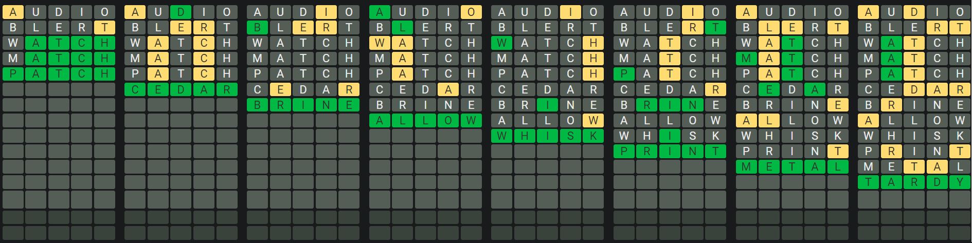 Daily Octordle 627 Sequence Answer - October 13th 2023