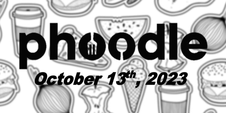 Daily Phoodle - 13th October 2023