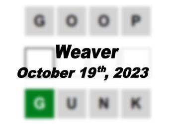 Daily Weaver Answers - 19th October 2023