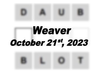 Daily Weaver Answers - 21st October 2023
