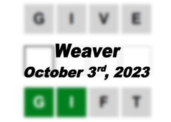 Daily Weaver Answers - 3rd October 2023